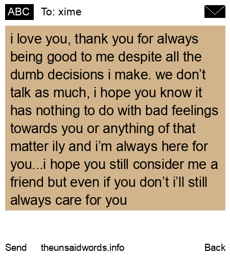 unsent message to xime
