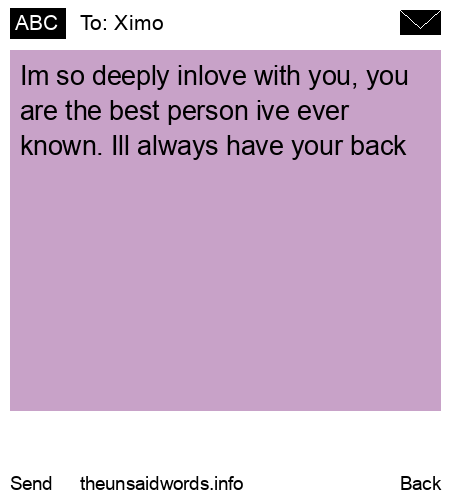 unsent message to Ximo