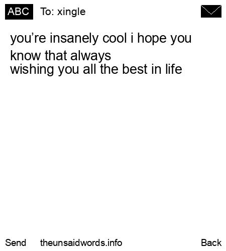 unsent message to xingle
