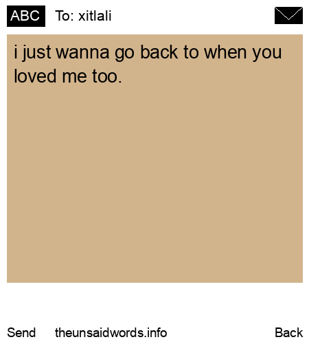 unsent message to xitlali