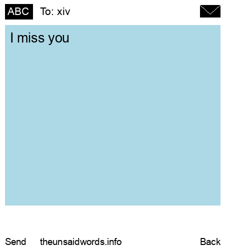 unsent message to xiv
