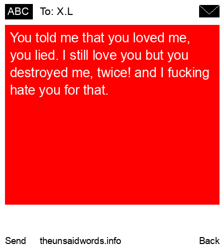 unsent message to X.L
