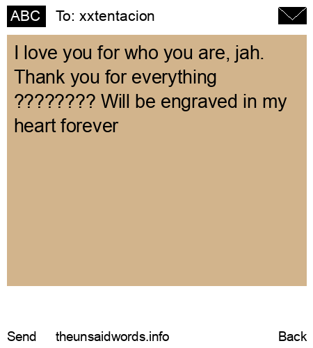 unsent message to xxtentacion 