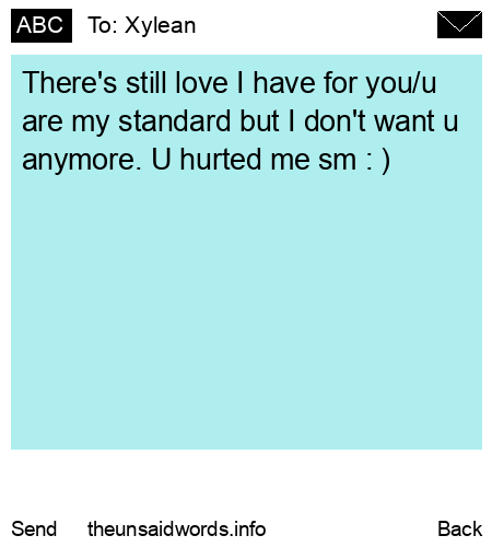 unsent message to Xylean