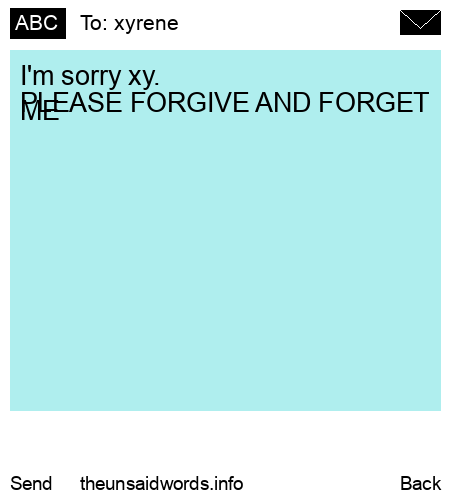 unsent message to xyrene