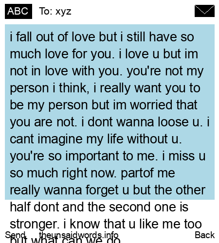 unsent message to xyz