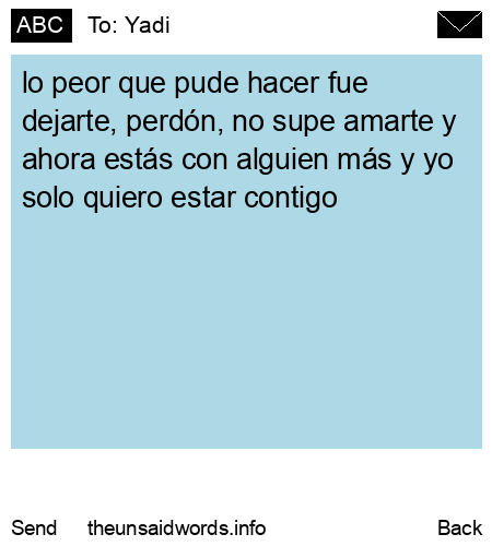 unsent message to Yadi