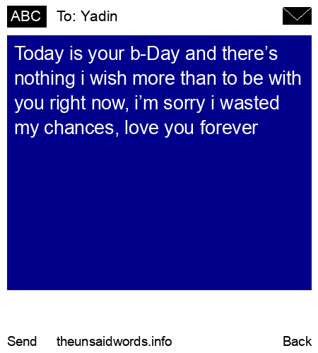 unsent message to Yadin