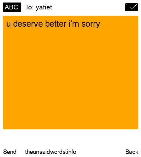 unsent message to yafiet