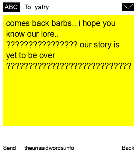 unsent message to yafry