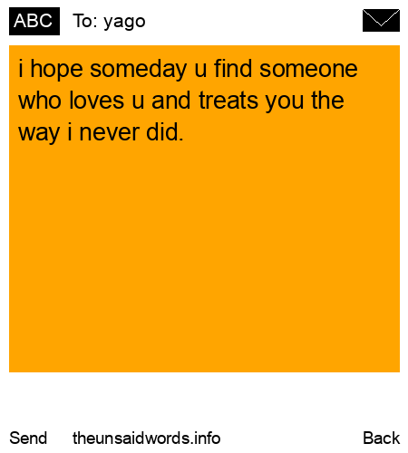 unsent message to yago