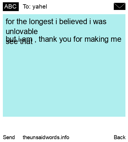 unsent message to yahel