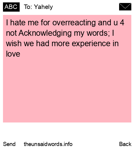 unsent message to Yahely 