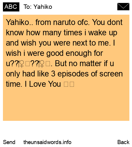 unsent message to Yahiko