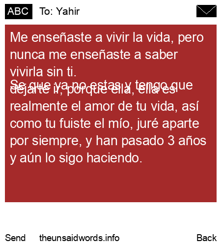 unsent message to Yahir