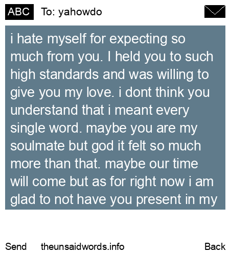 unsent message to yahowdo