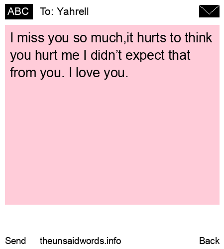 unsent message to Yahrell