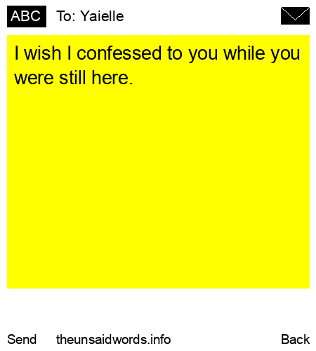 unsent message to Yaielle