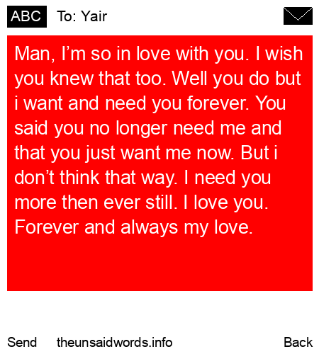 unsent message to Yair