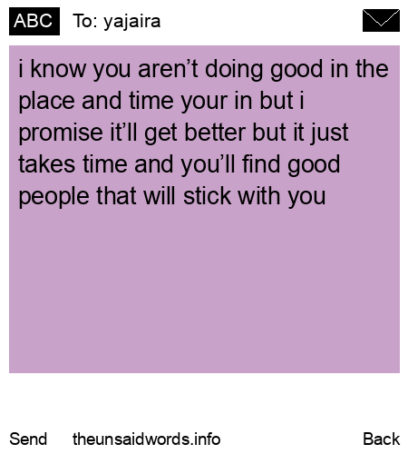 unsent message to yajaira