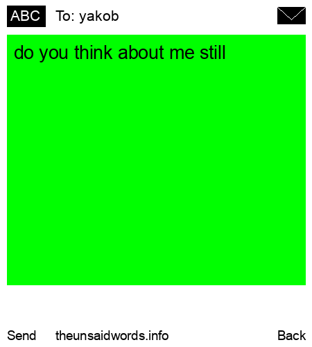 unsent message to yakob