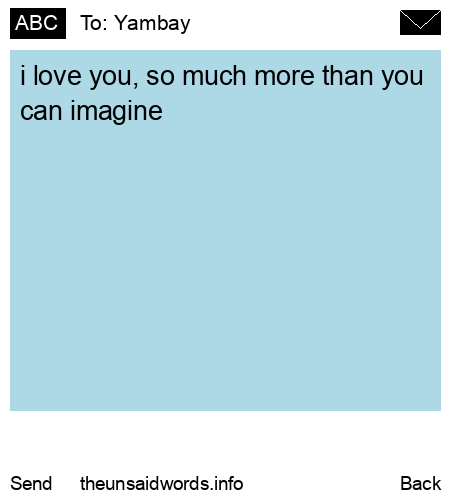 unsent message to Yambay