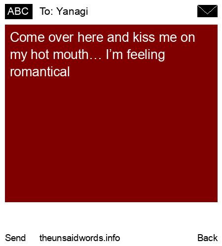 unsent message to Yanagi
