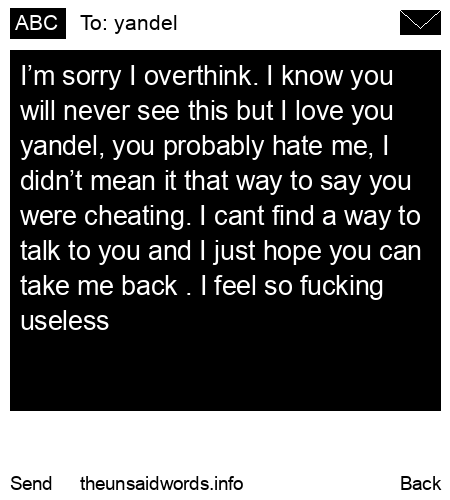 unsent message to yandel