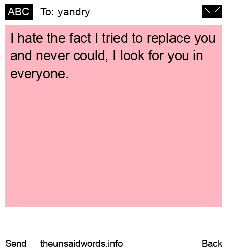 unsent message to yandry