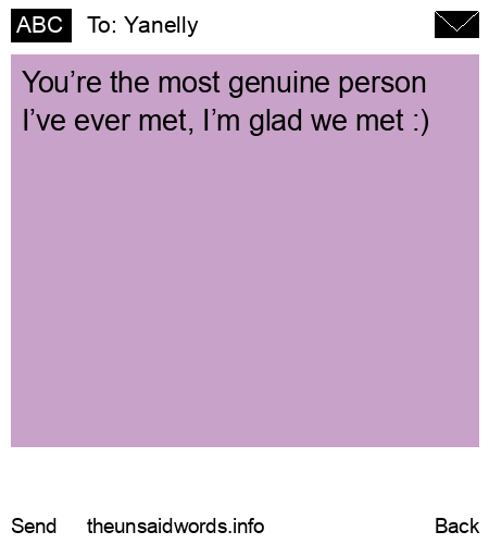 unsent message to Yanelly