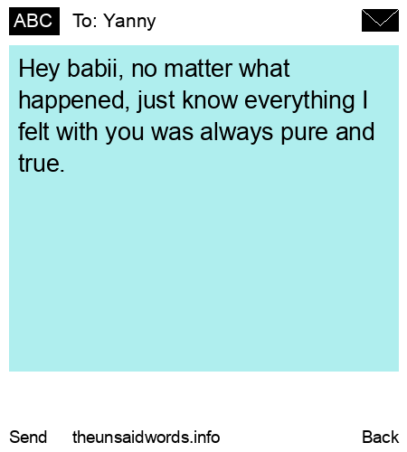 unsent message to Yanny