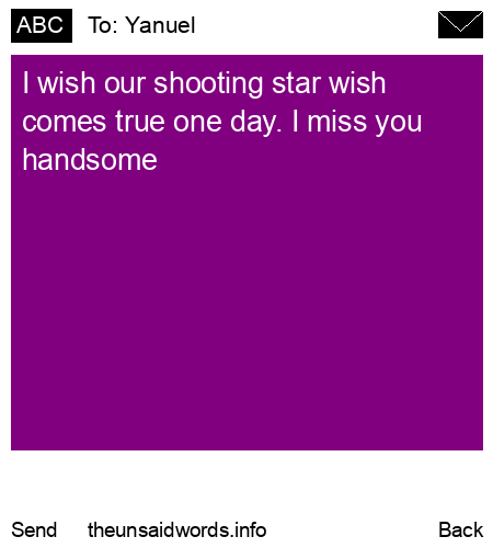 unsent message to Yanuel