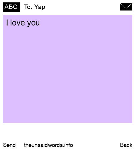 unsent message to Yap