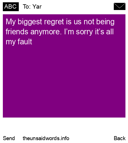 unsent message to Yar