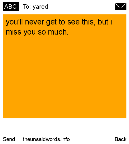unsent message to yared