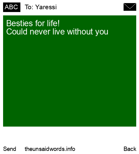 unsent message to Yaressi
