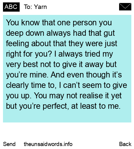 unsent message to Yarn