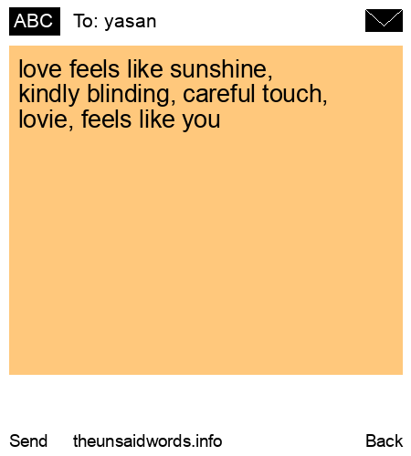 unsent message to yasan