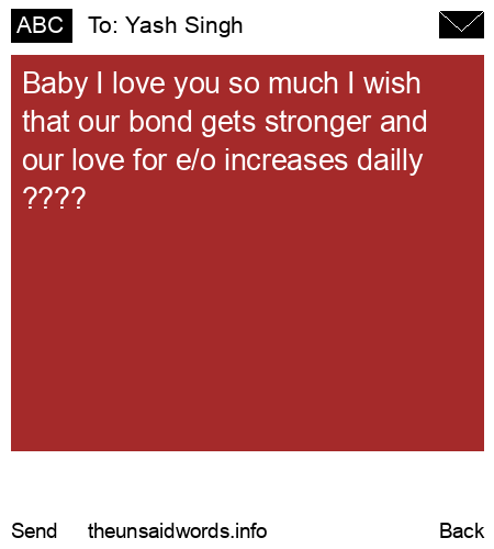 unsent message to Yash Singh