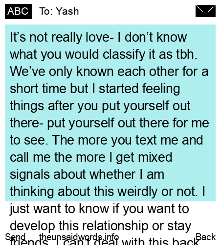 unsent message to Yash