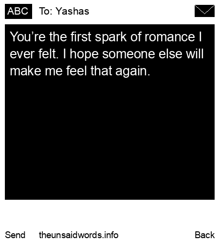 unsent message to Yashas
