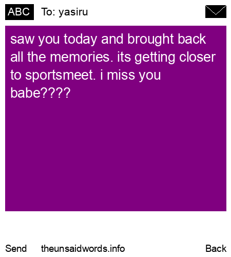 unsent message to yasiru
