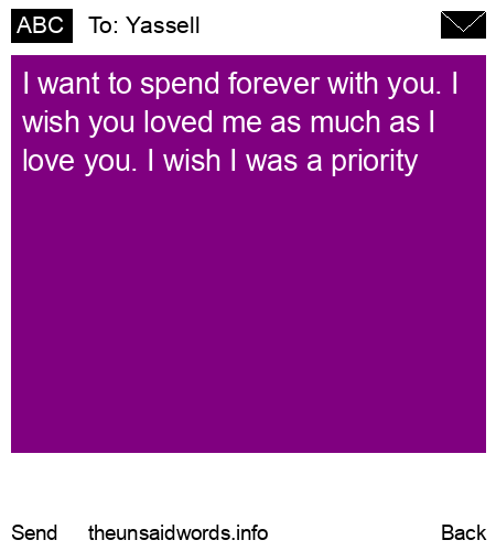 unsent message to Yassell