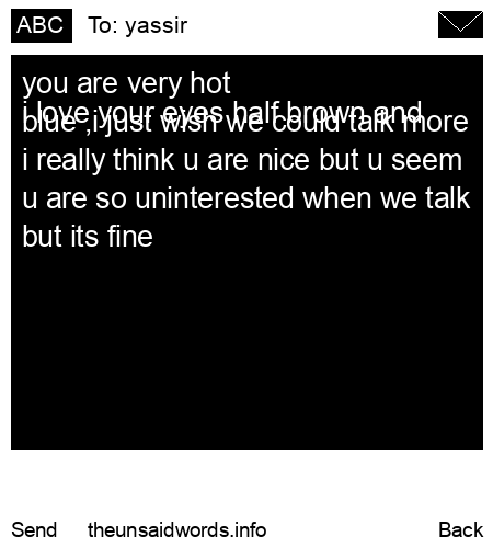 unsent message to yassir