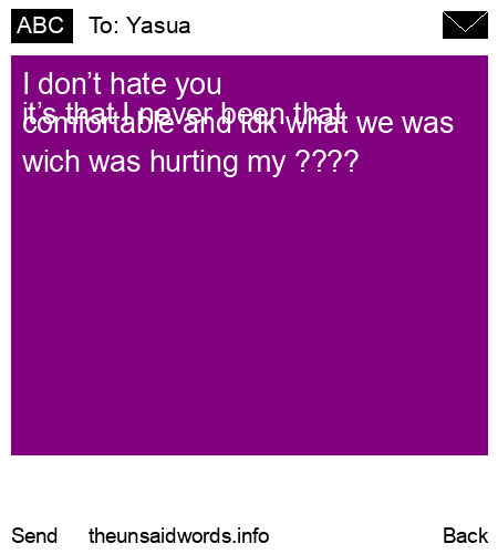 unsent message to Yasua