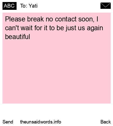 unsent message to Yati 