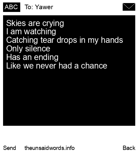 unsent message to Yawer