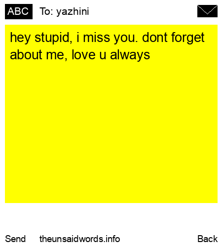 unsent message to yazhini