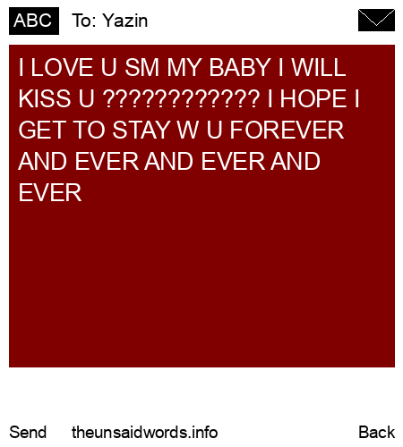 unsent message to Yazin