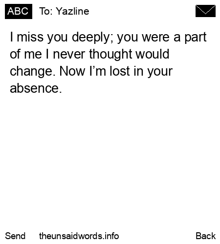 unsent message to Yazline